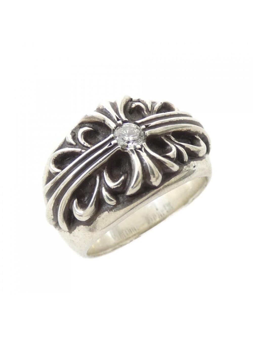 Chrome Hearts Floral Cross Dmnd Sngl Ring